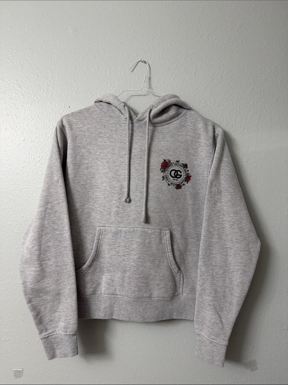 Obey Light Heather Gray Pullover Hoodie